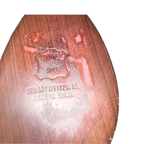 Stuart‎ Weitzman Red Suede Ruffle Bow Heels Pumps Size 9.5 - Picture 6 of 8